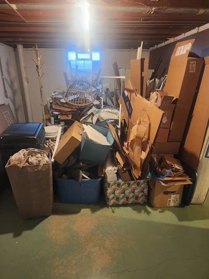 Roll-off dumpster container at job site for Cleanout Dumpster Rental in El Campo